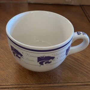 Kansas State University White and Purple Mug New, no tags
